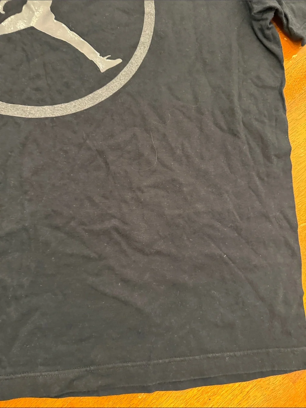 Jordan Black T-Shirt with Gray Jumpman Circle Logo xxl